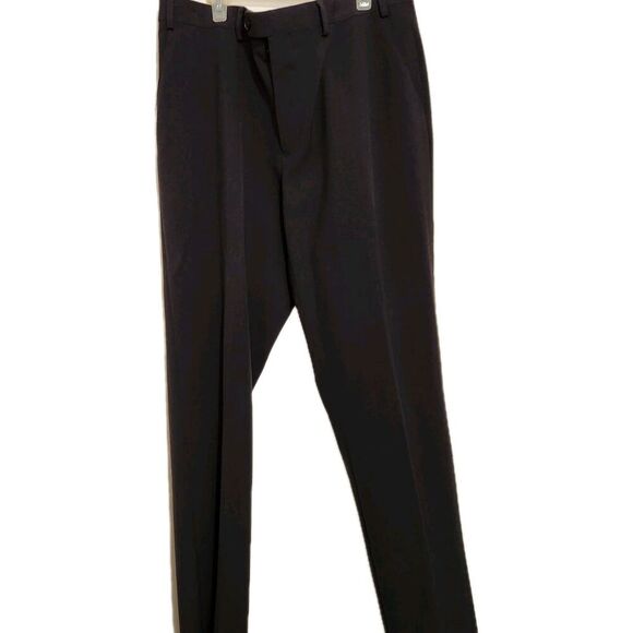 Calvin Klein dress Pants For Mens Size 38x32 Black Flat Front Skinny Fit - Picture 1 of 10